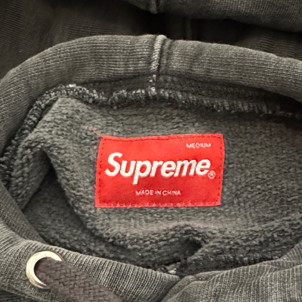 Supreme Overdyed Hoodie Black/Grey - Picture 3 of 4